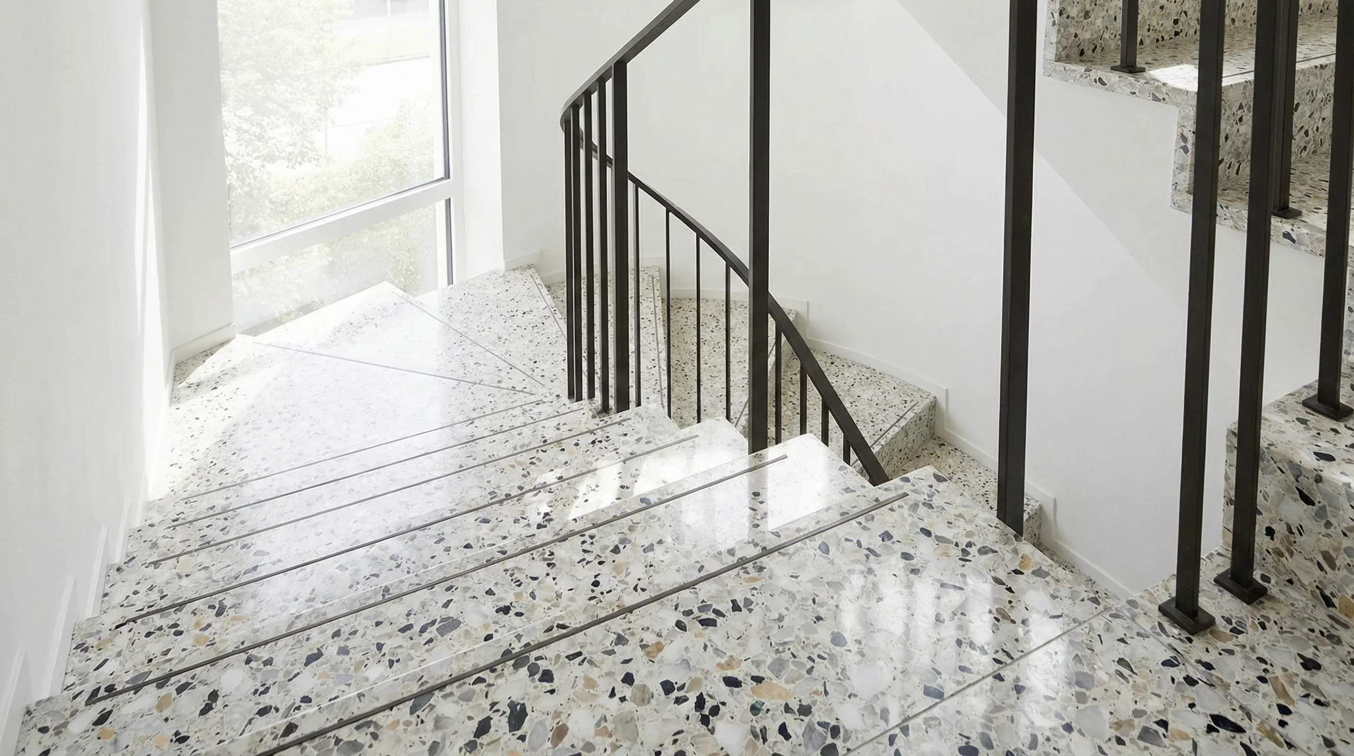 Terrazzo Treppe sanieren Berlin – Kosten und Ablauf (KI-generierte Visualisierung)